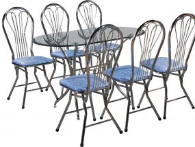 Bàn ăn khung thép