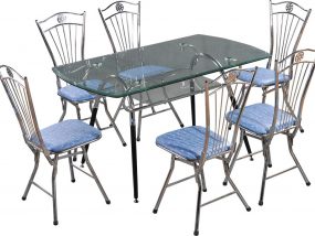 Bàn ăn khung thép