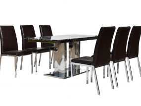 Bàn ghế ăn khung Inox